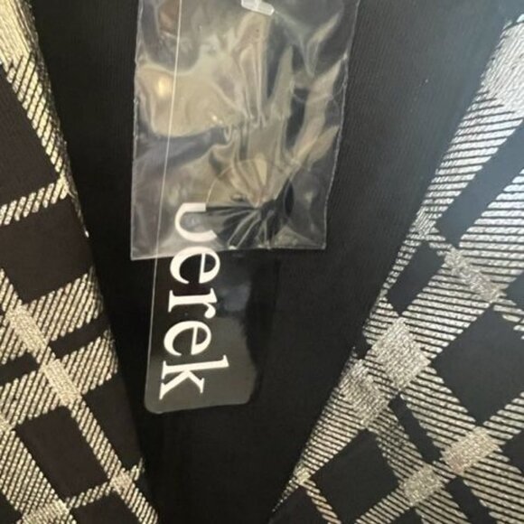 Berek Women's Plaid Blazer Jacket Metallic Black & gold elegant formal jacket - Picture 7 of 8
